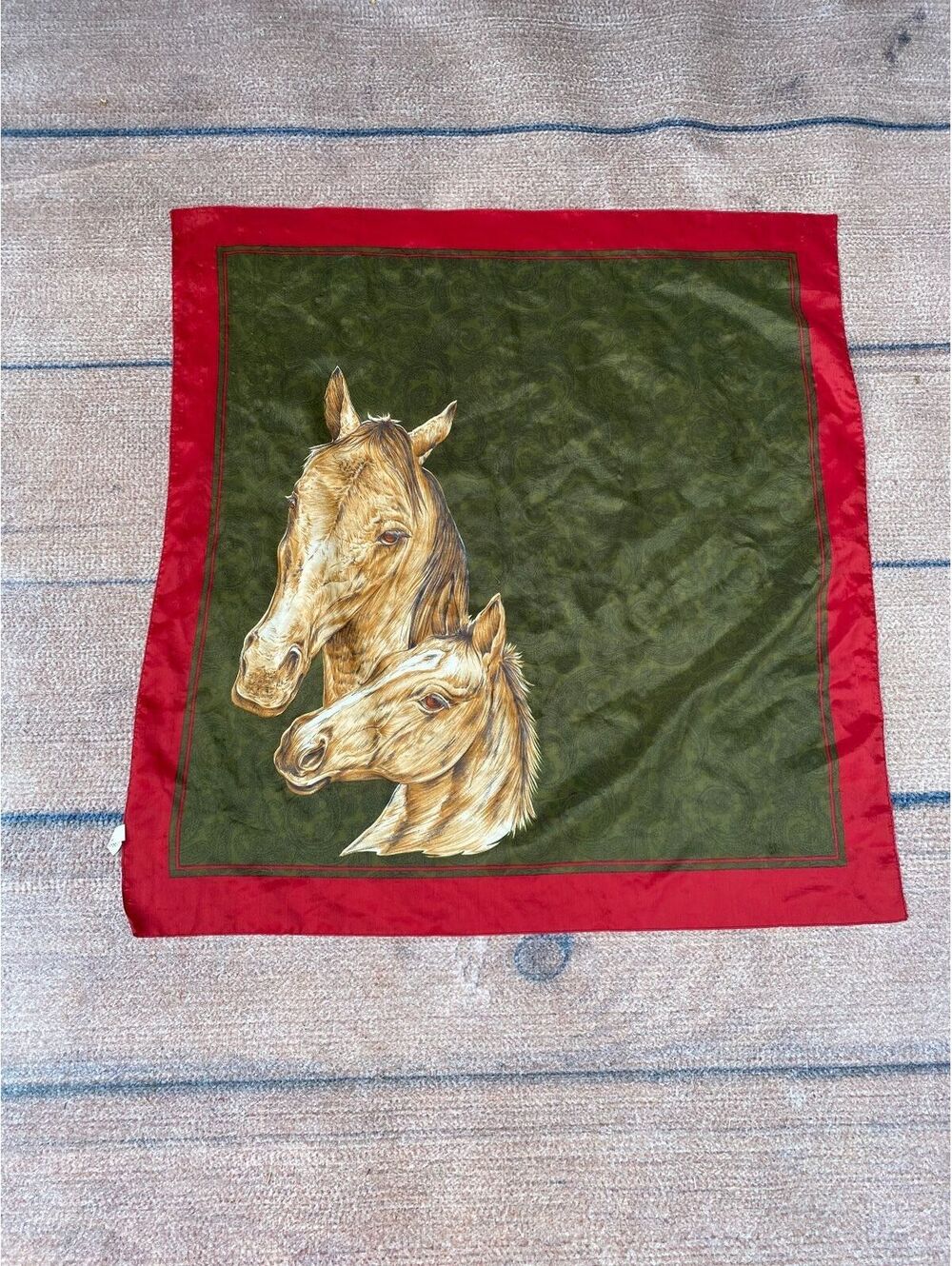Equestrian old money quiet luxury horse print scarf large graphic